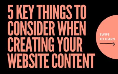 5 key things to consider when creating your website content