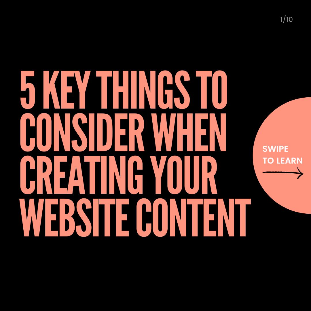 5 key things to consider when creating your website content